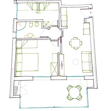 Apartmán Flat With Pool Access And Terrace *